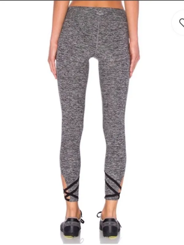 Beyond Yoga Leggings Strappy Ballet Spacedye Gray XS - Image 2