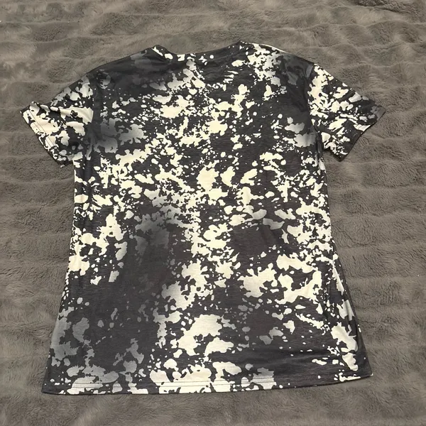 Wallen Graphic Bleach Splash Tee Western Cow Skull Short Sleeve Top - Image 5