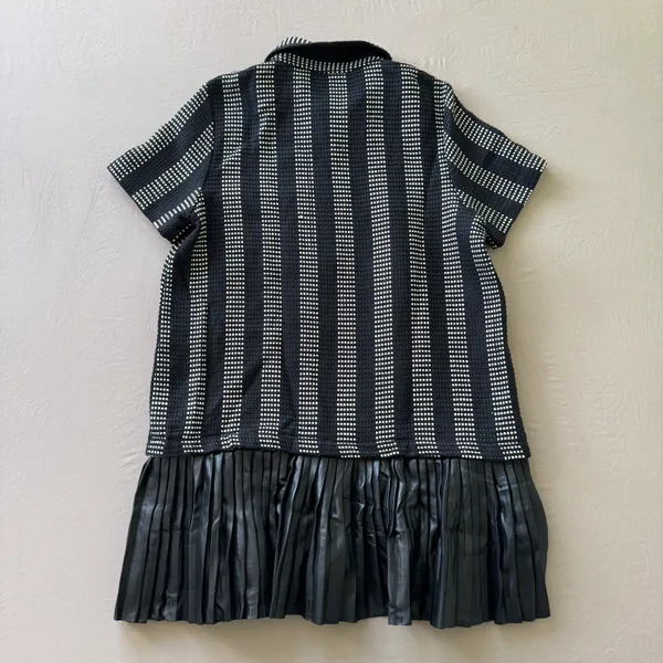 woven striped pleated dress - Image 7