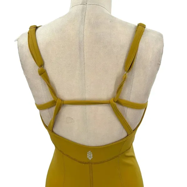 Free‎ People Movement All Star Onesie Jumpsuit Alchemy Yellow Size Medium - Image 8