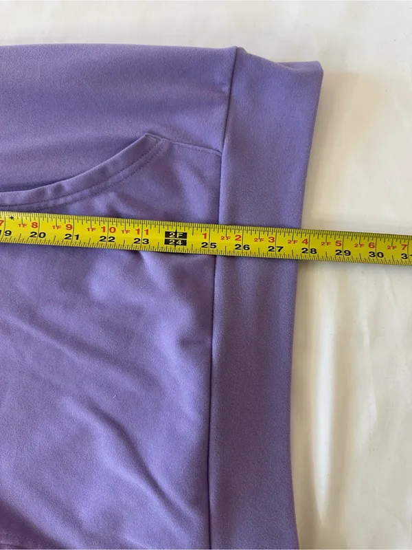 Women's Lavender Crewneck Pullover Sweatshirt Purple Size L - Image 5