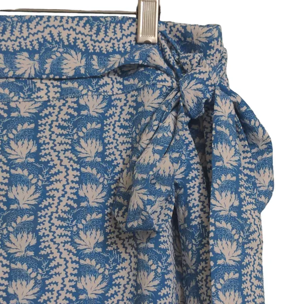 Hill House The Mirabel Skirt Trailing Vine Blue Linear Floral Poly Crepe XL New - Image 3