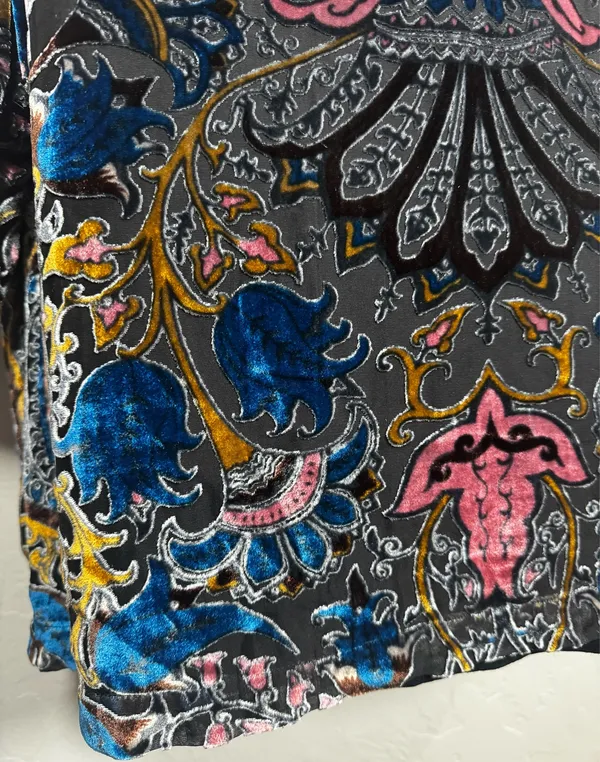 Hale Bob Silk Odile Medallion Silk/Rayon Velvet Burnout Dress - Image 13