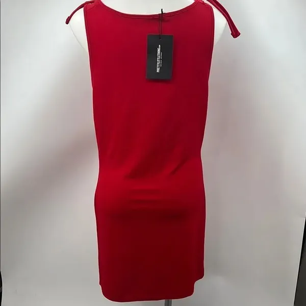 PrettyLittleThing Vibrant Red Dress - Image 3