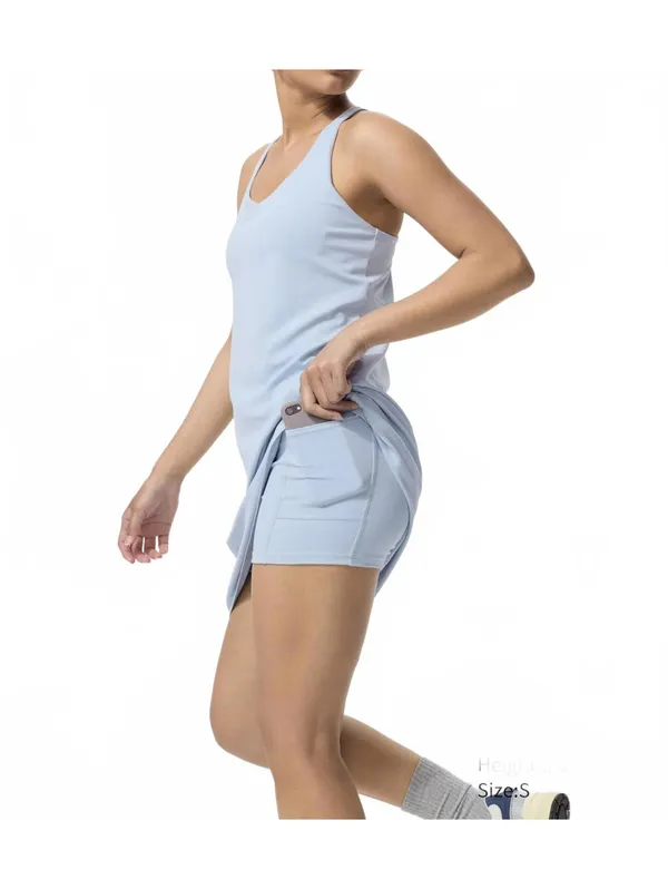 Uniqlo AIRism Soft Mini Bra Dress Blue NWT XL - Image 2
