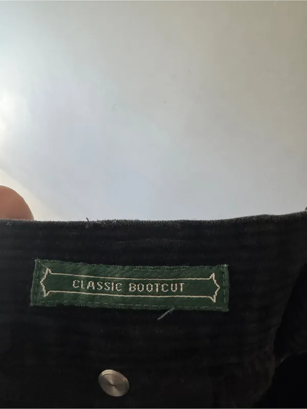 Ralph Lauren Jeans Company Vintage‎ Classic Bootcut Corduroy Pants Sz 10 Black - Image 4