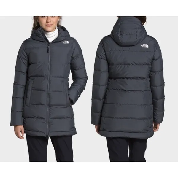 The North Face Womens Gotham Parka 600 Down Hooded Grey NWT Size XS $270 MSRP - Image 15