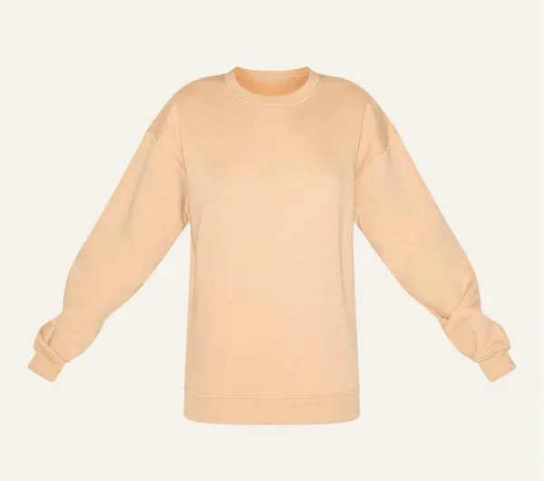 Pretty Little Thing Sand Oversized Plain Fit Sweatshirt - Image 5