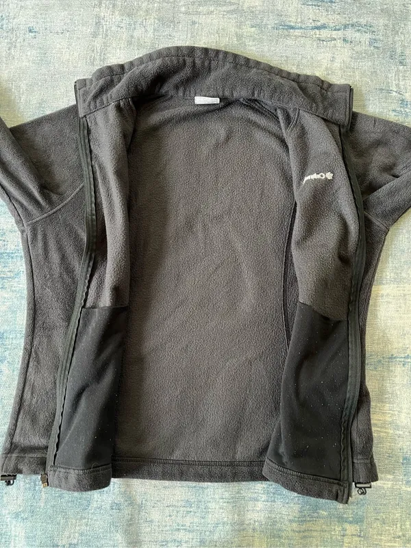 Columbia Charcoal Gray Benton Springs Full Zip Fleece Jacket Womens XL - Image 3