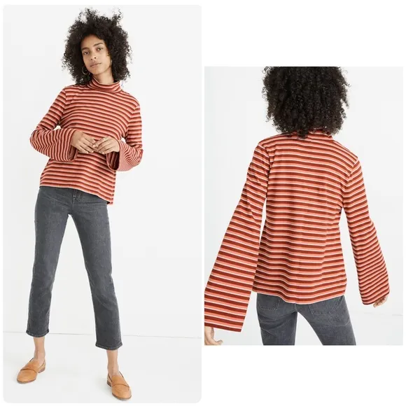 Madewell Wide-Sleeve Turtleneck in Westwater Stripe - Image 2