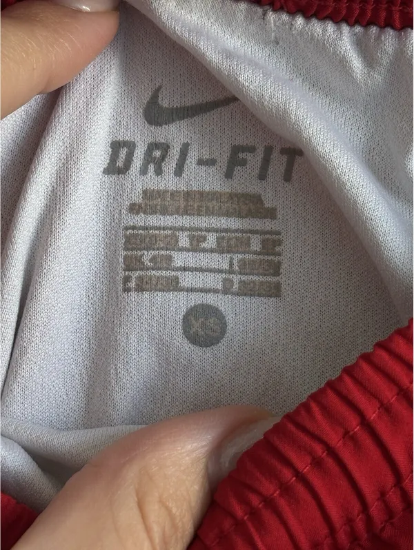 Nike Red Running Shorts XS Lined Mesh Sides Elastic Drawstring 25x3 in - Image 4