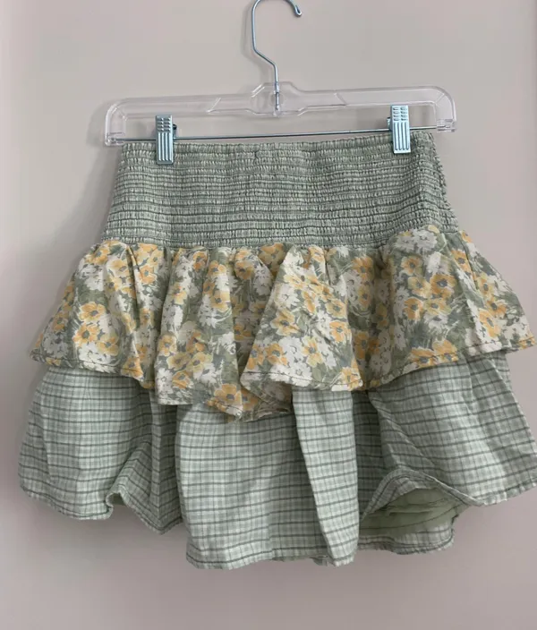 American Eagle Mixed Print Tiered Mini Skirt - Image 3