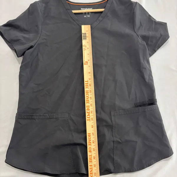 Scrubstar Premium Scrubwear V-Neck Top Pewter Gray Size Medium - Image 6