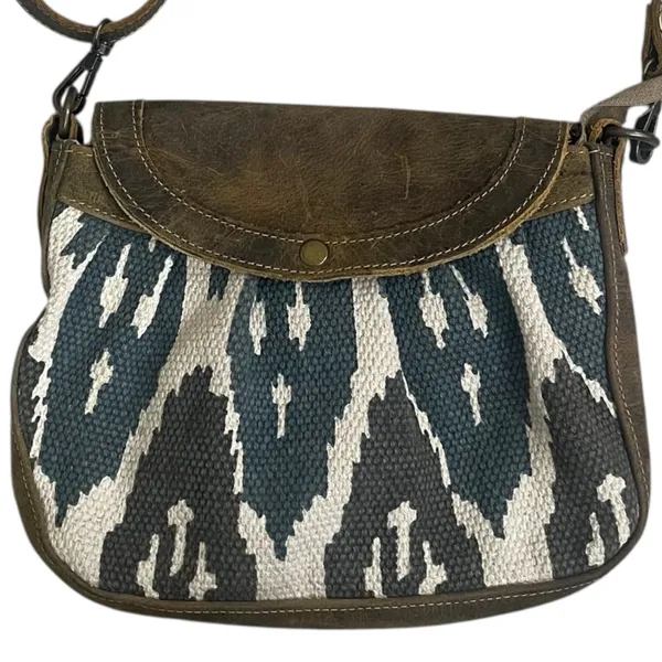 Myra Bag Seeker Leather Crossbody shoulder Handbag Canvas‎ Purse Aztec - Image 3