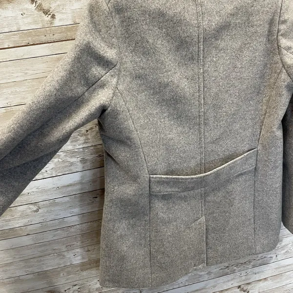 Old Navy‎ Womens M Peacoat Wool Blend Gray Winter Coat Jacket Double Breasted - Image 6