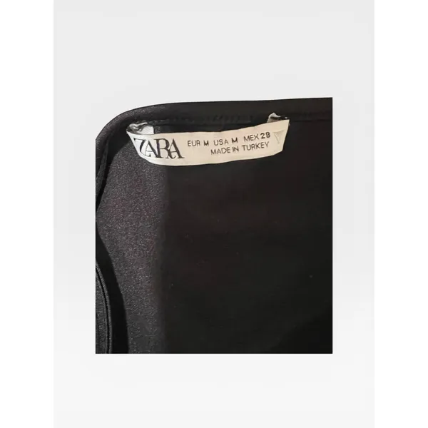 Zara Black Mesh Bodysuit Minimalist Chic Strappy Top Night out Festival Goth - Image 3