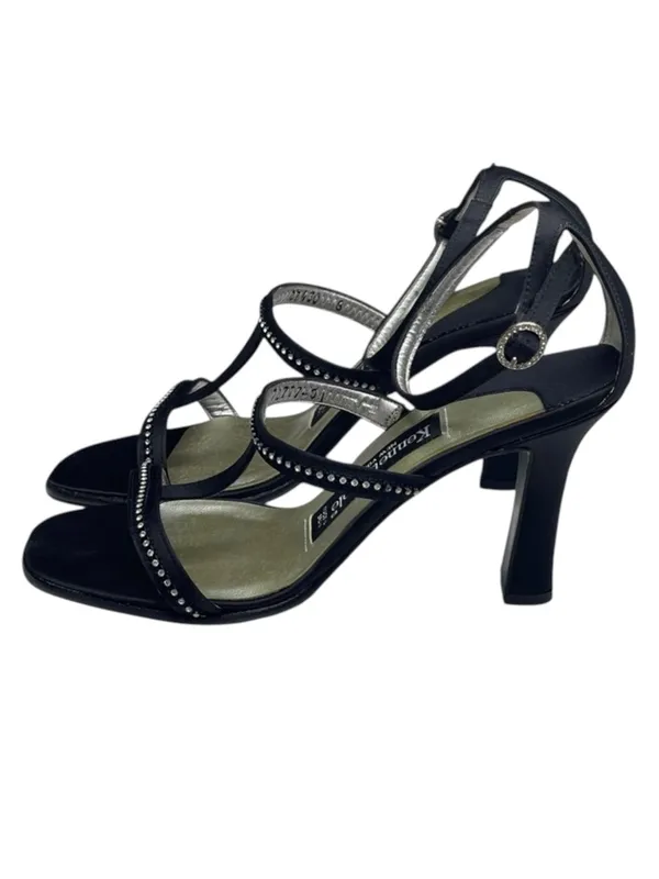 new Kenneth Cole ★ Evening Star Rhinestone Embellished Sandal ★ Black Satin ★ 8M - Image 6