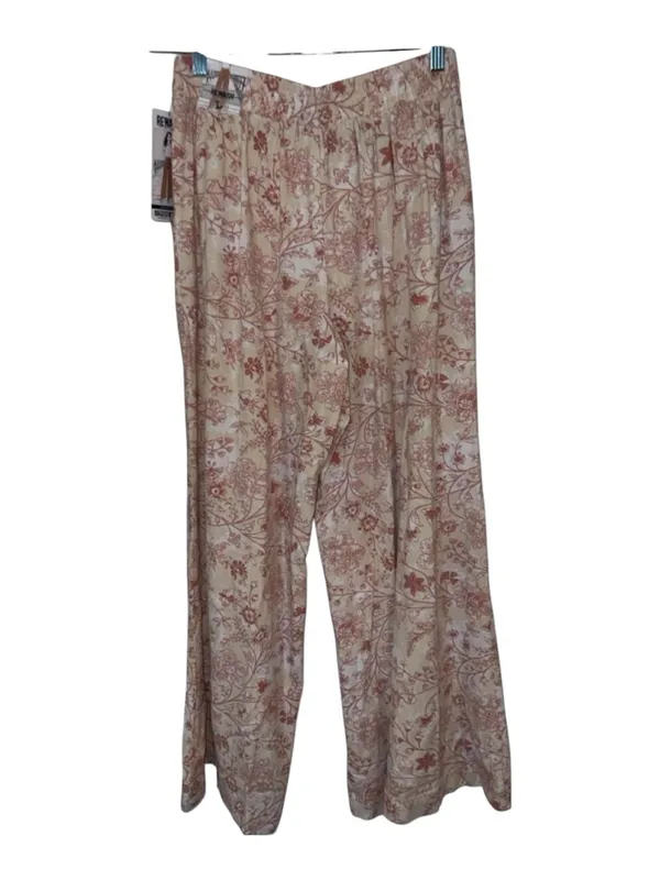 Rewash Mauve & Cream Floral Smocked Wide-Leg Pants - Size Medium (NWT) - Image 6