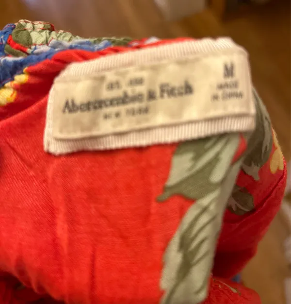 Abercrombie & Fitch Red Floral Sundress Size Medium - Image 4
