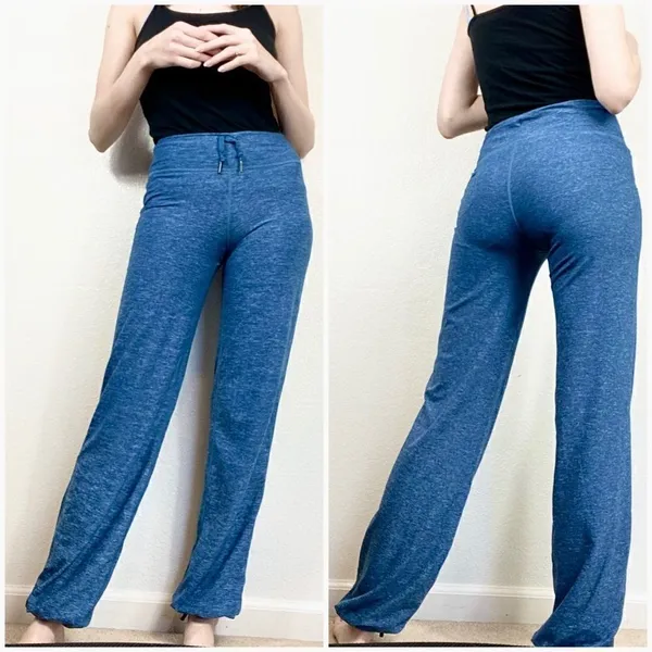 Lululemon Blue Heathered Yoga Pants - Image 2