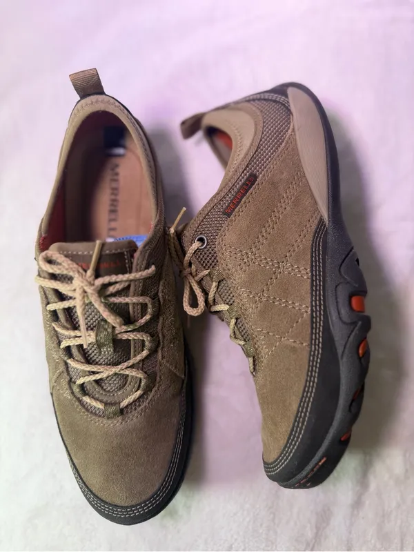 Merrell Tan Suede Slip-On Clog Sneakers - Image 5