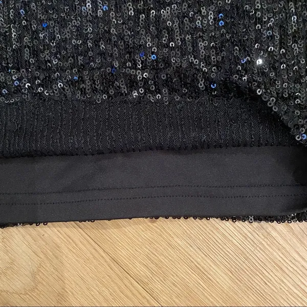 Banjul Sequin Mini Skirt Black - Image 4