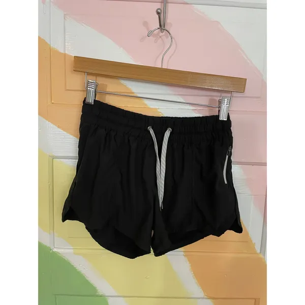 Vuori Black Athletic Running Shorts Women’s XS Zip Pocket Drawstring - Image 8