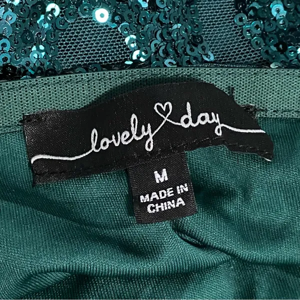 Lovely Day Hello Gorgeous Bodycon Sequin Mini Dress Size Medium NWT - Image 8