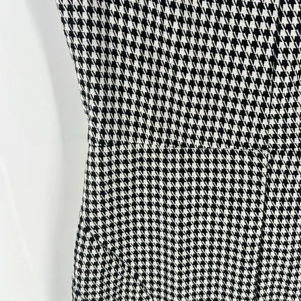 Merona Womens Size M Houndstooth Print Stretch‎ Cap Sleeve Sheath Dress - Image 4