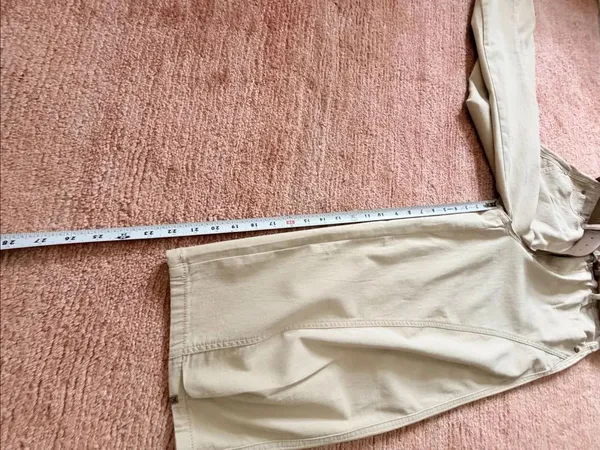 Original Design High Rise Culottes Wide Leg Cropped Pants Beige Women M - Image 8