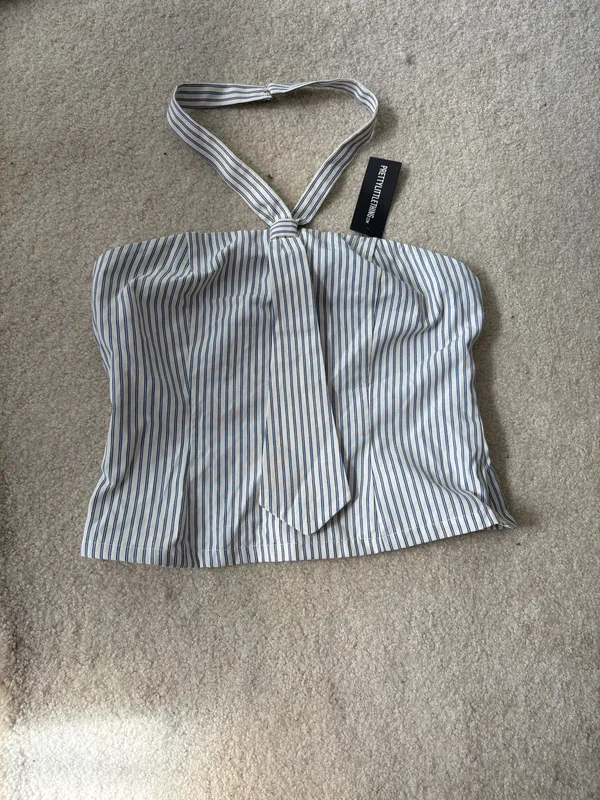 Pretty Little Thing Striped Halter Top - Image 3