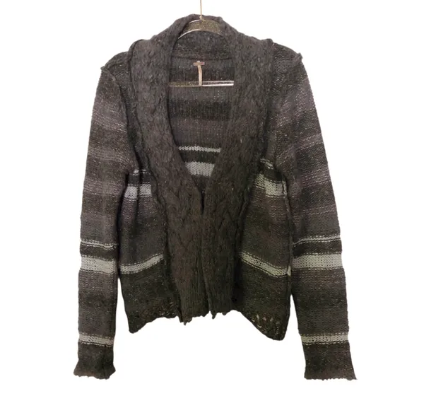 Free People charcoal braided cardigan - Image 7