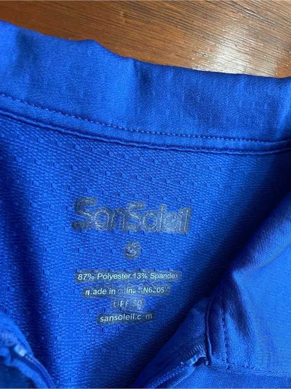San Soleil SoCool Golf Tennis Long Sleeve Mesh Panel Shirt UPF 50 Sz S 💚🎀 - Image 10