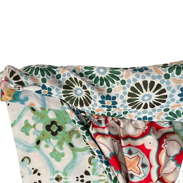 Zara Satin Floral Print Knot Twist Midi‎ Skirt Women's L Sarong Style Boho NWT - Image 6