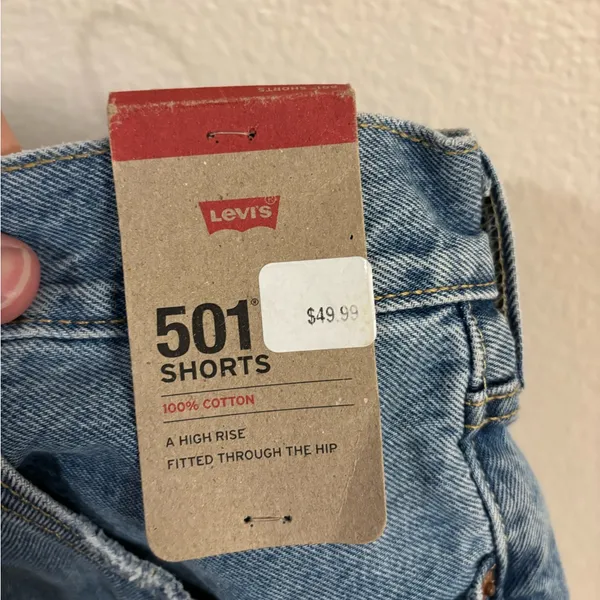 LEVI’S 501 High Rise Denim Shorts NWT - Image 6