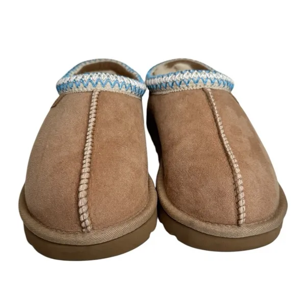 Ugg Tasman Regenerate‎ Slippers Sand with Light Blue Accents Women's Size 6 - Image 3
