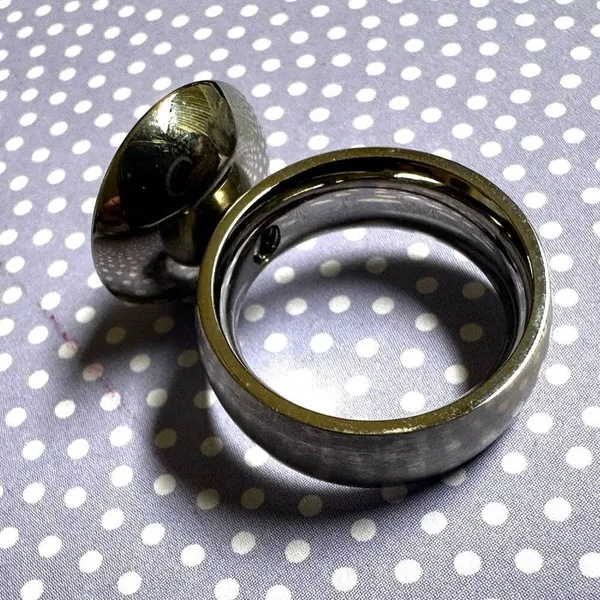 Stainless steel clear rhinestone ring Silver - Image 4