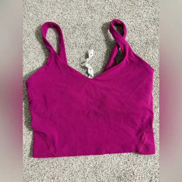 Lululemon Align Tank Top in Magenta Purple Size 6 Athleisure Buttery Soft Crop - Image 4