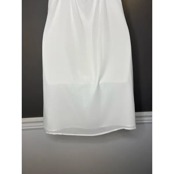 Naked Zebra Dress Womens Medium White Crochet Sweetheart Strappy Slip Sundress - Image 8