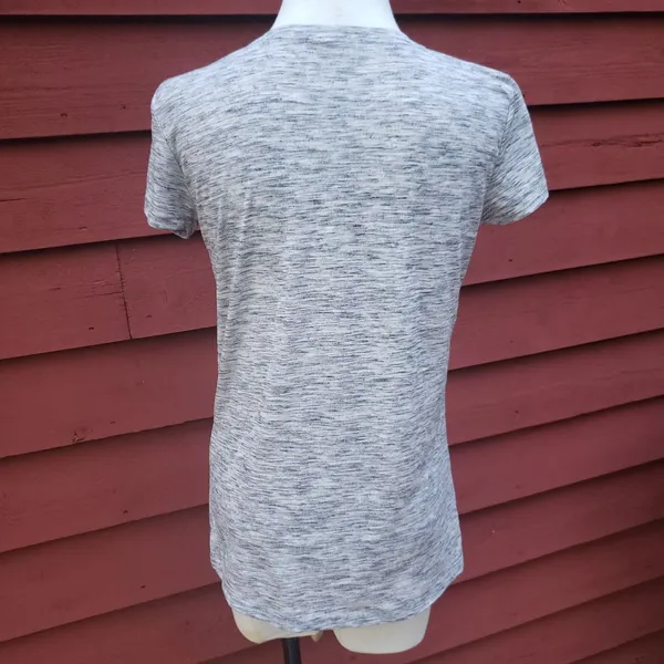 Disney Mickey Mouse space dye grey V-neck T-shirt Top Size large L - Image 4