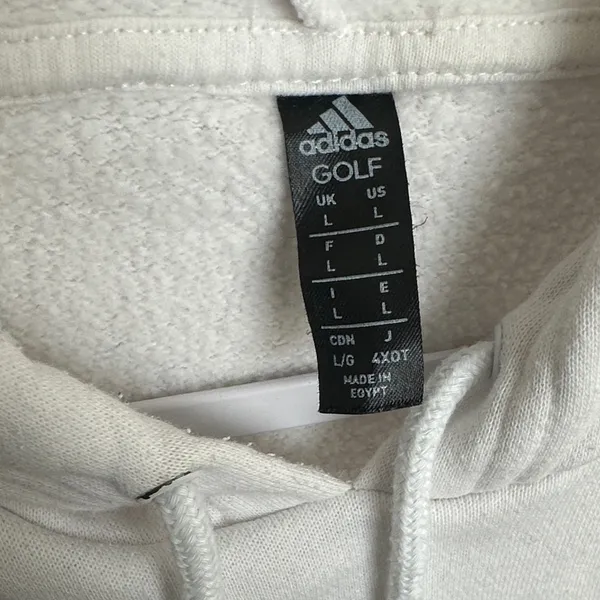 adidas White Pullover Hoodie with Small Logo - Image 10