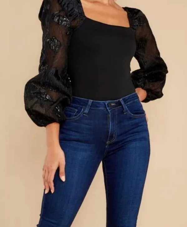 Red Dress Boutique | Puff Sleeve Bodysuit - Image 6