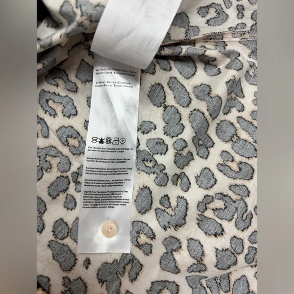 Exquise Anthropologie Cotton Blend Relaxed Leopard Tobie Shirt Dress Sz XS. P-46 - Image 10