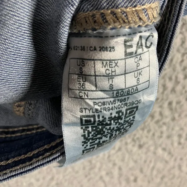 GBG Denim Jacket Sherpa Sleeve Womens S Trucker Blue Two Tone Cozy Cabin Fall - Image 9