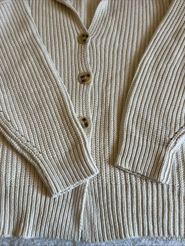 Free‎ People Swim Too Deep Chunky Knit Slouchy Cardigan Boho XL NWT - Image 7
