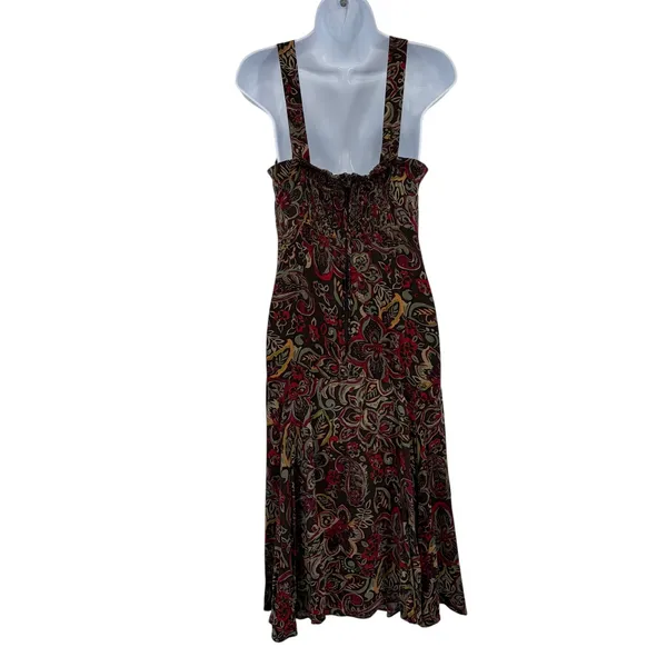 Madison Leigh Boho Floral Beaded Dress Sz 8 Y2K Festival Empire Waist Paisley - Image 6