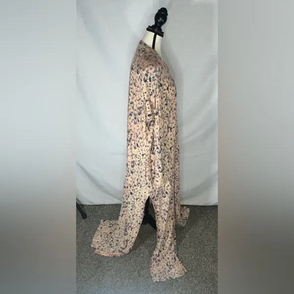 Intimately Free People Cheetah Print Maxed Out Maxi Button Dress Robe Duster Med - Image 6