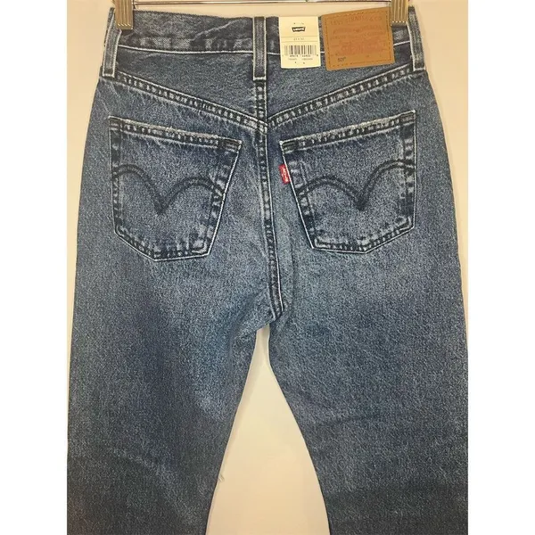 NWT Levi's 501 Original Women's Jeans Size 23 x 30 Straight Leg Distressed - Image 7