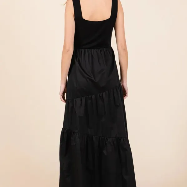 Mittoshop‎ Mix Media Square Neck Maxi Dress - Image 4