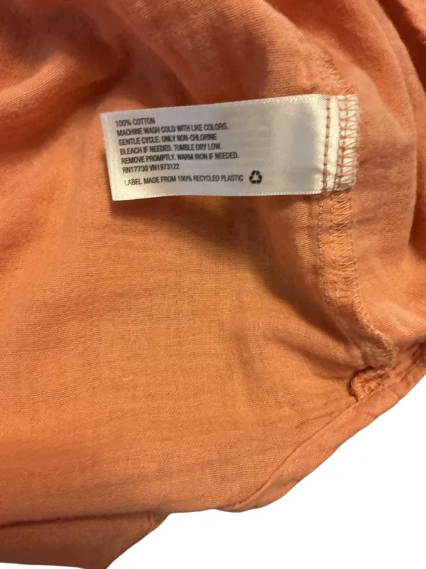 Universal Threads 100% Cotton Long Sleeve Button-Down Shirt - Coral - Size XS - Image 3